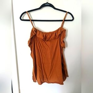 Mustard ruffled tank from Old Navy (L)